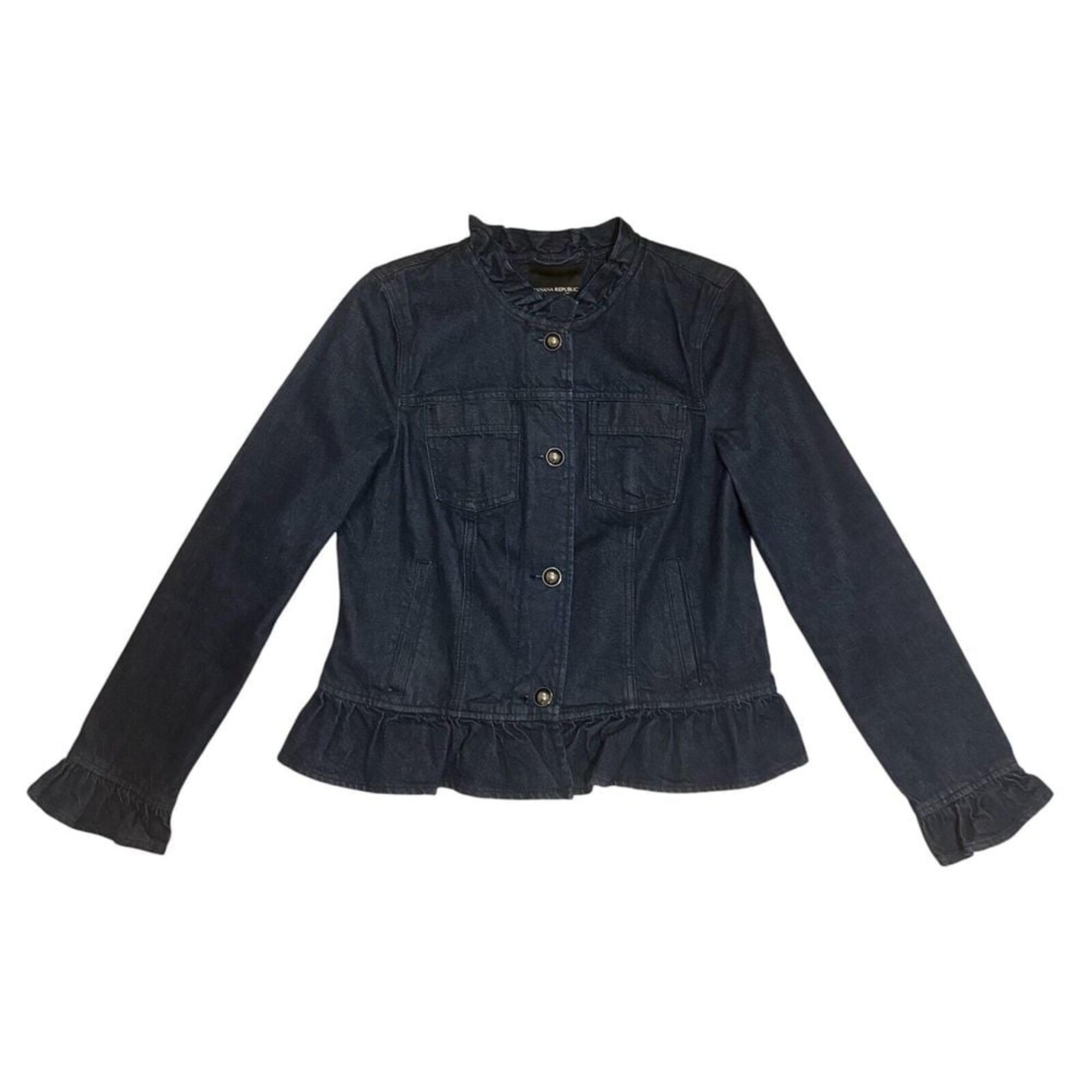 J Crew Women's Dark Wash Denim Jacket SZ M