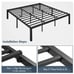 18 Metal Bed Frame Platform Heavy Duty Steel Slat Support No Box Spring Needed