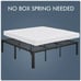 18 Metal Bed Frame Platform Heavy Duty Steel Slat Support No Box Spring Needed