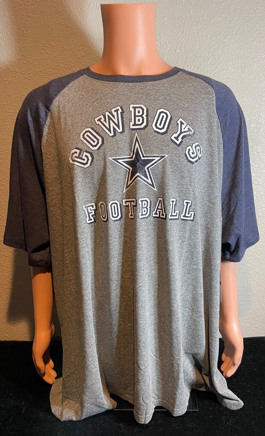 Authentic Dallas Cowboys T-Shirt/ Gray/Blue/ Only 4X's Available/Mens/NWT
