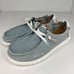Hey Dude Womens 124112412 Wendy Gray Boho Light Denim Embroidered Size 8 Loafers