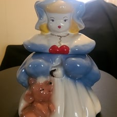 Vintage Goldilocks & Bear Cookie Jar Brush McCoy #4748 Rare 11.75 Tall R