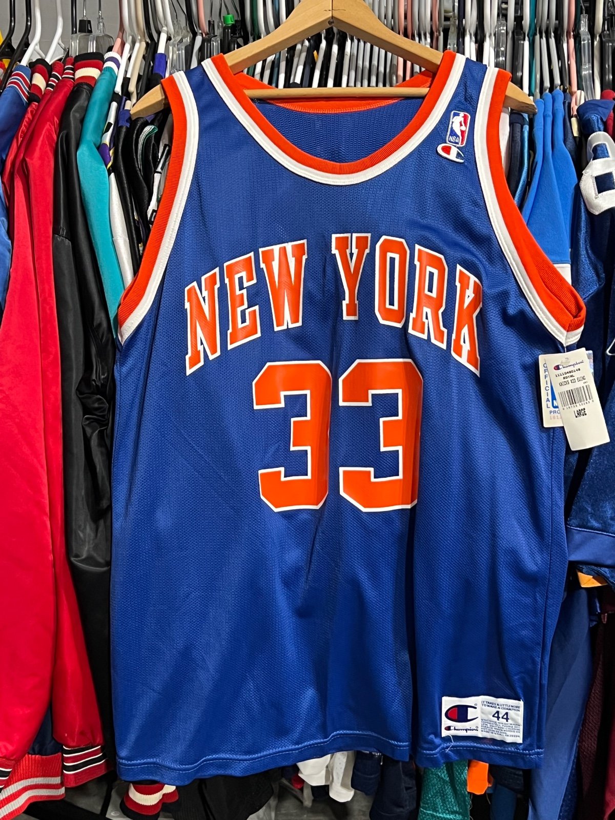 *NEW* Vintage Champion Patrick Ewing New York Knicks Jersey Size 44 Large
