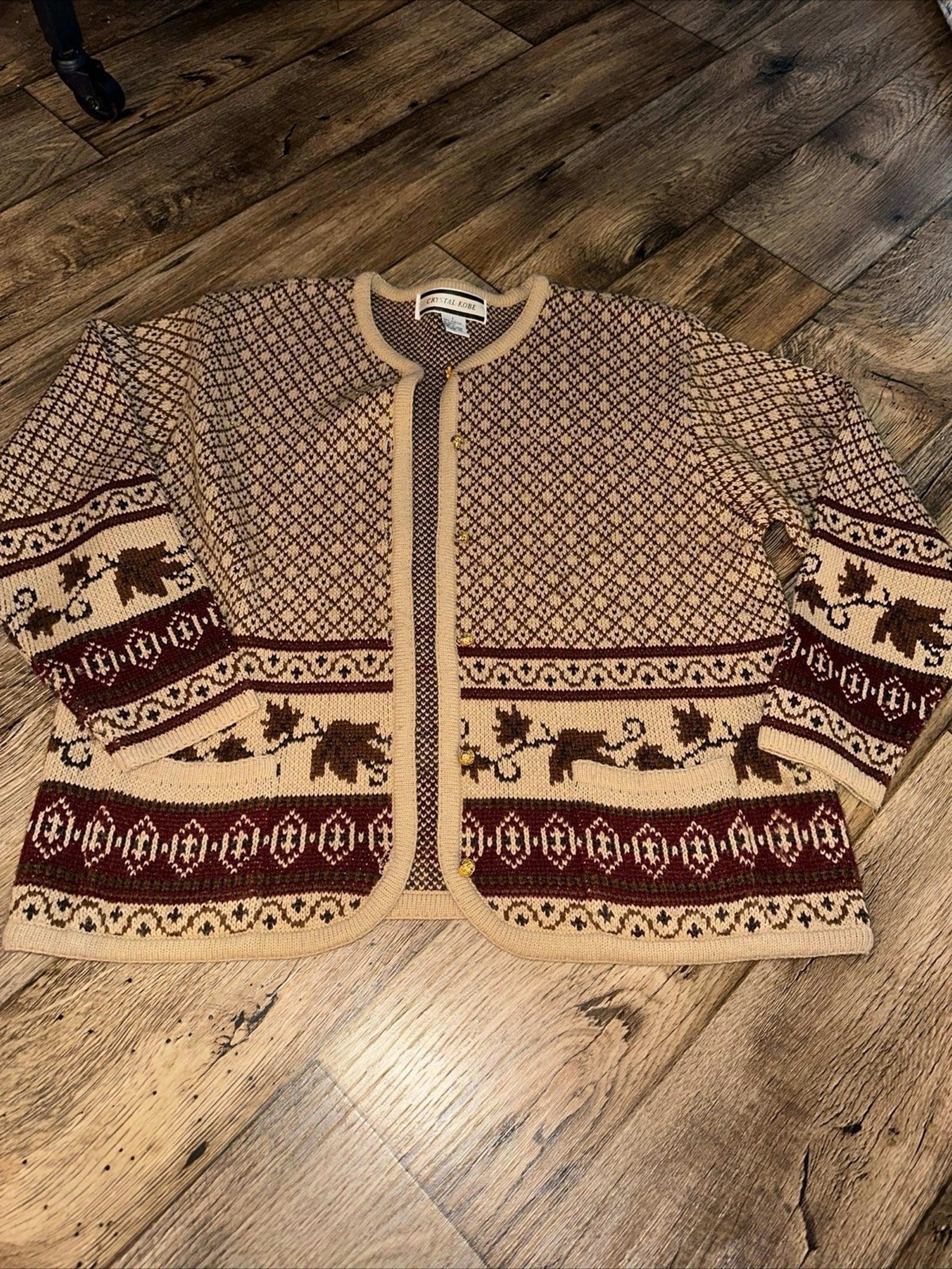 Women’s Vintage Crystal Kobe 90s Cardigan Sweater