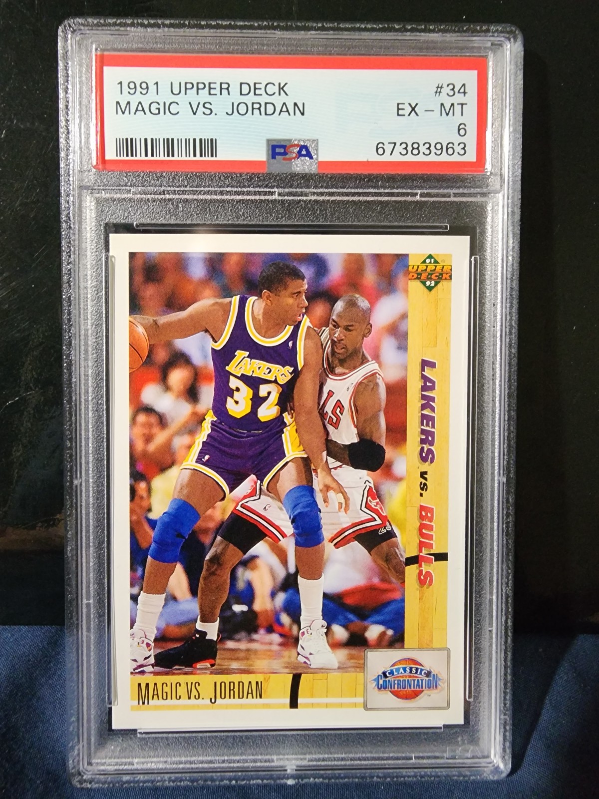 Michael Jordan Magic Johnson psa