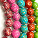 14mm Multi Turquoise Beads Strand