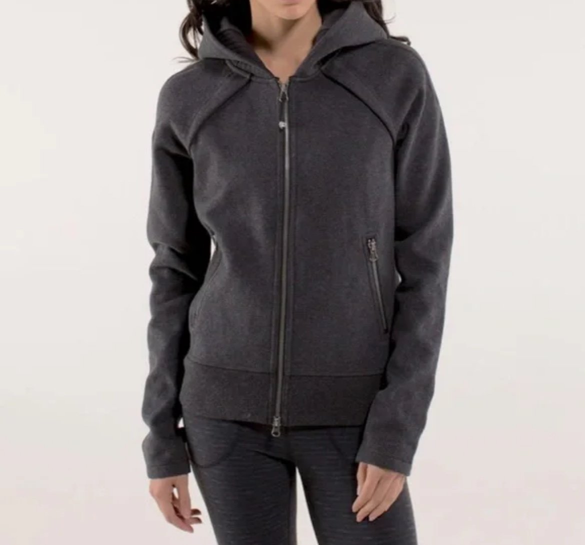 Lululemon Happy Yin Year Hoodie Heathered Black / Grey size 10