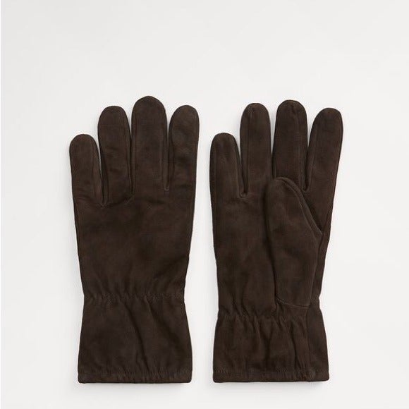 NWT. Zara Brown Suede Leather Gloves. Size M.