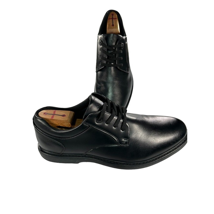 Nunn Bush Smartscent Work Mens Size 12 M Black Derby Leather Shoes Very Nice