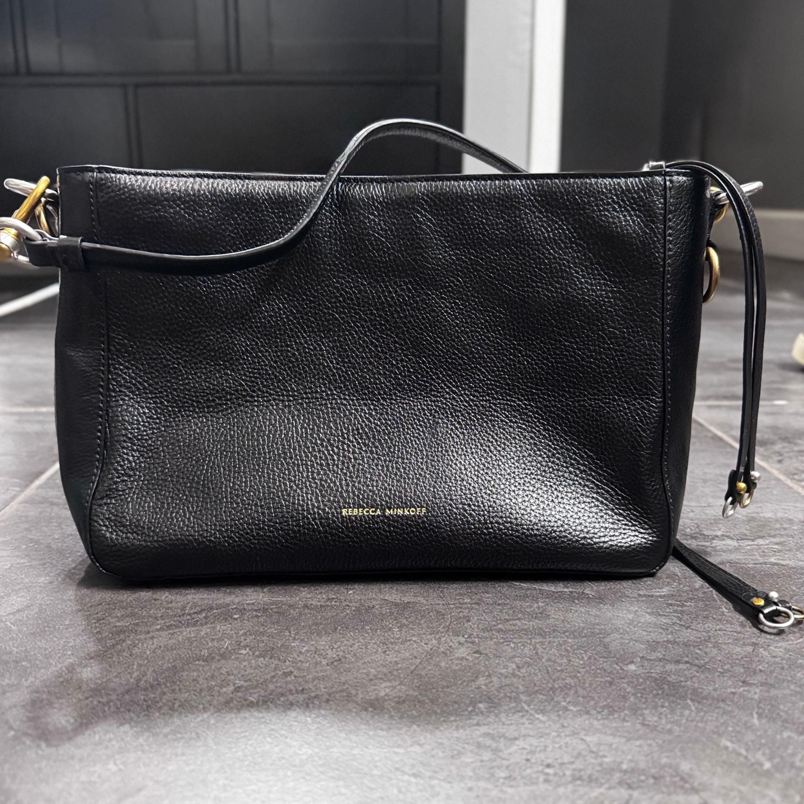 Rebecca Minkoff M.A.B. Black Leather Shoulder/Crossbody Bag