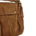 Vintage Kooba Brown Leather Satchel Shoulder Bag Handbag Brass Chain Boho
