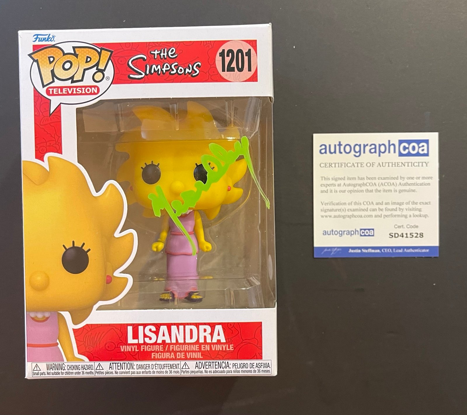 Yeardley Smith Signed Lisandra The Simpsons 1201 Funko Pop Authenticated ACOA