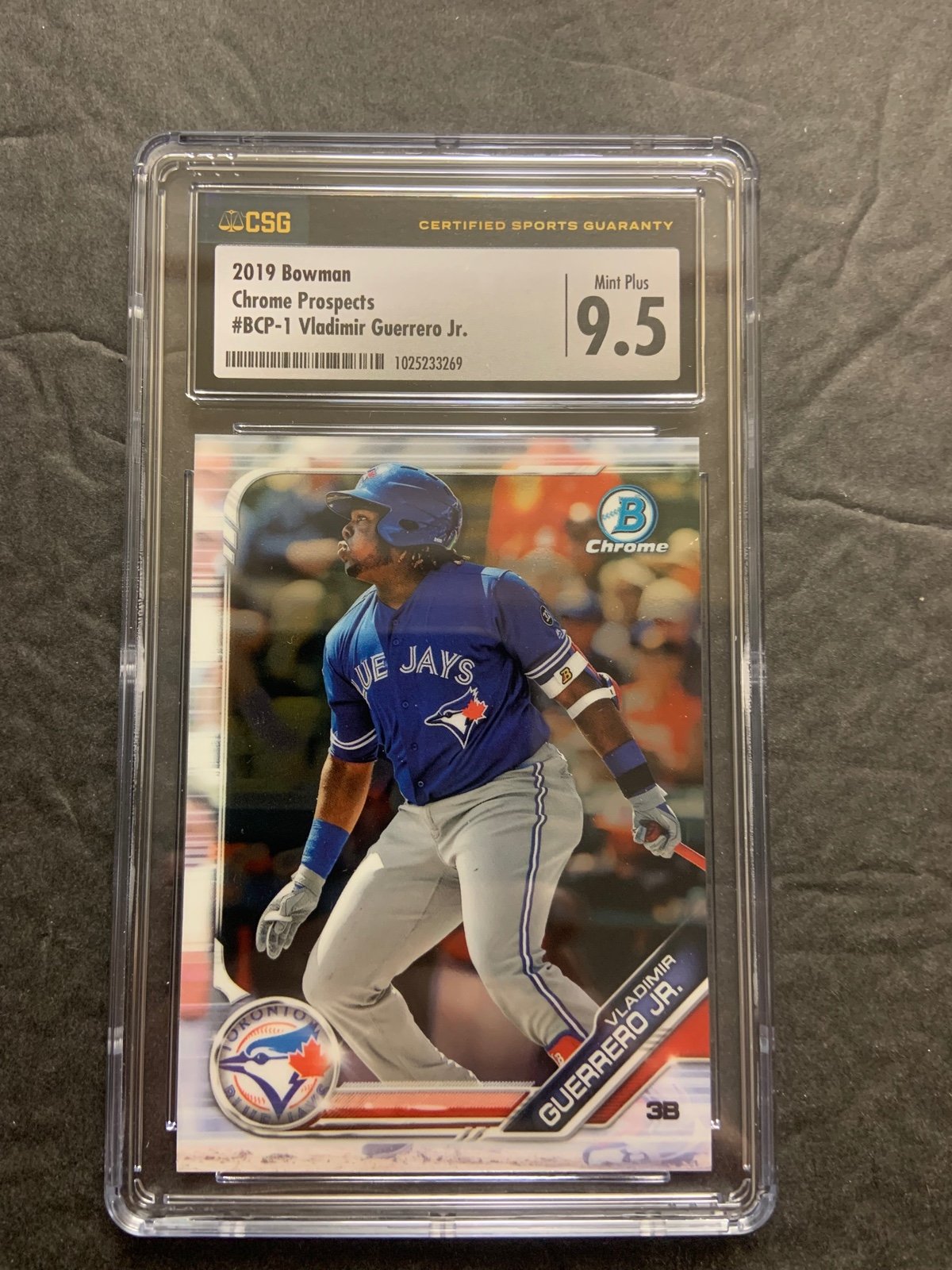 2019 Bowman Chrome Prospect Vladimir Guerrero Jr #BCP-1, CSG 9.5 mint plus