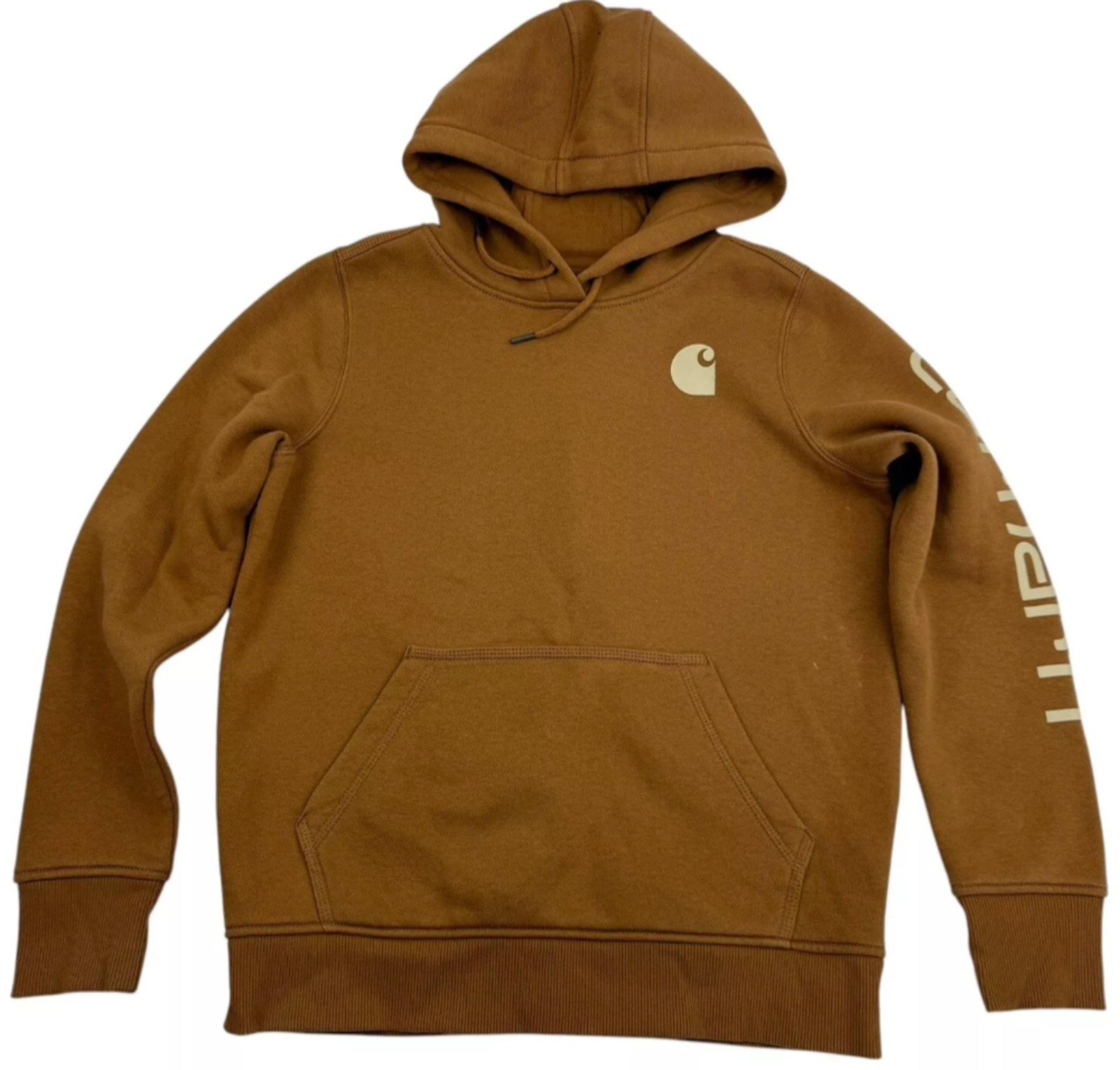Carhartt Wmen's Midweight Graphic Logo Hoodie Sweatshirt Size M 8-10 MSRP $54.99