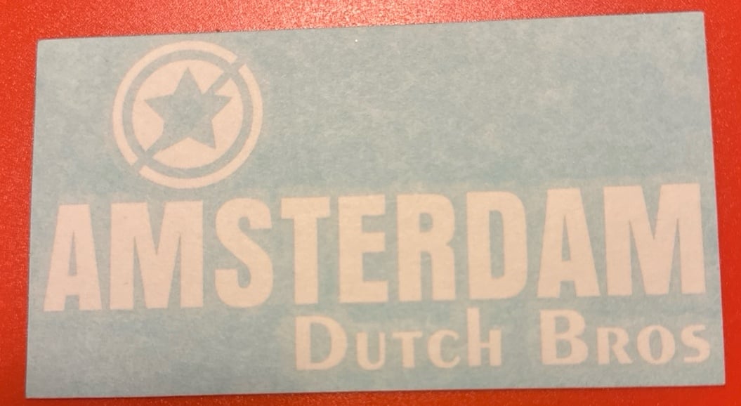 Dutch Bro AMSTERDAM. New Condition. (1) Sticker
