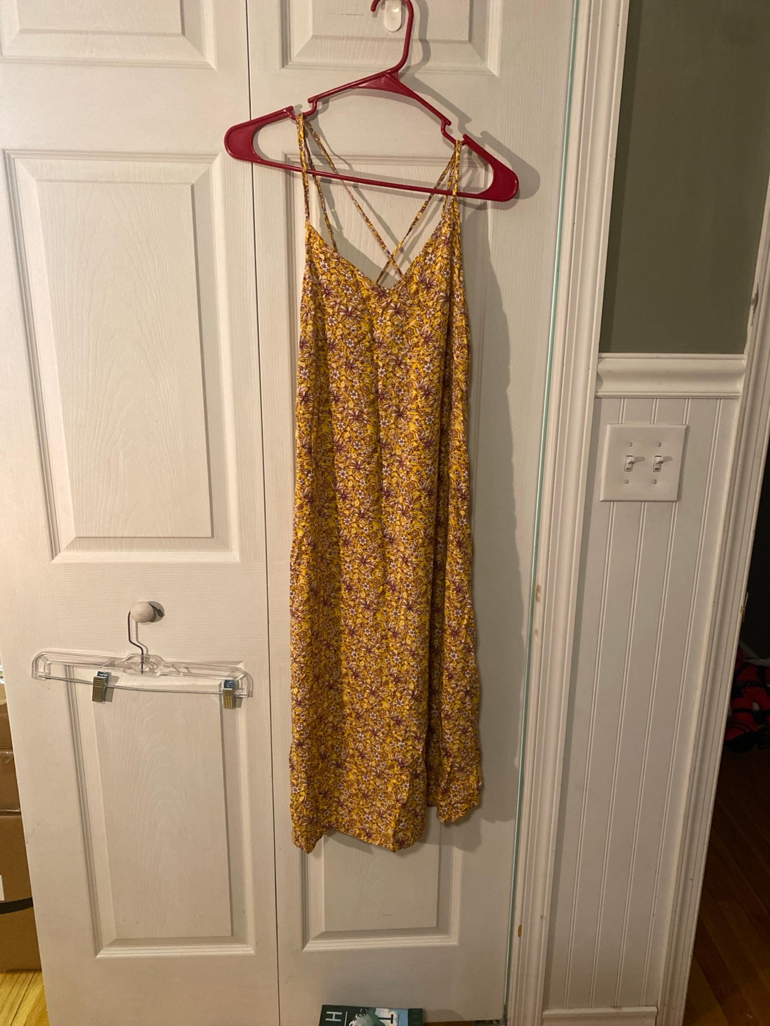 Yellow Floral Daisy Midi Dress