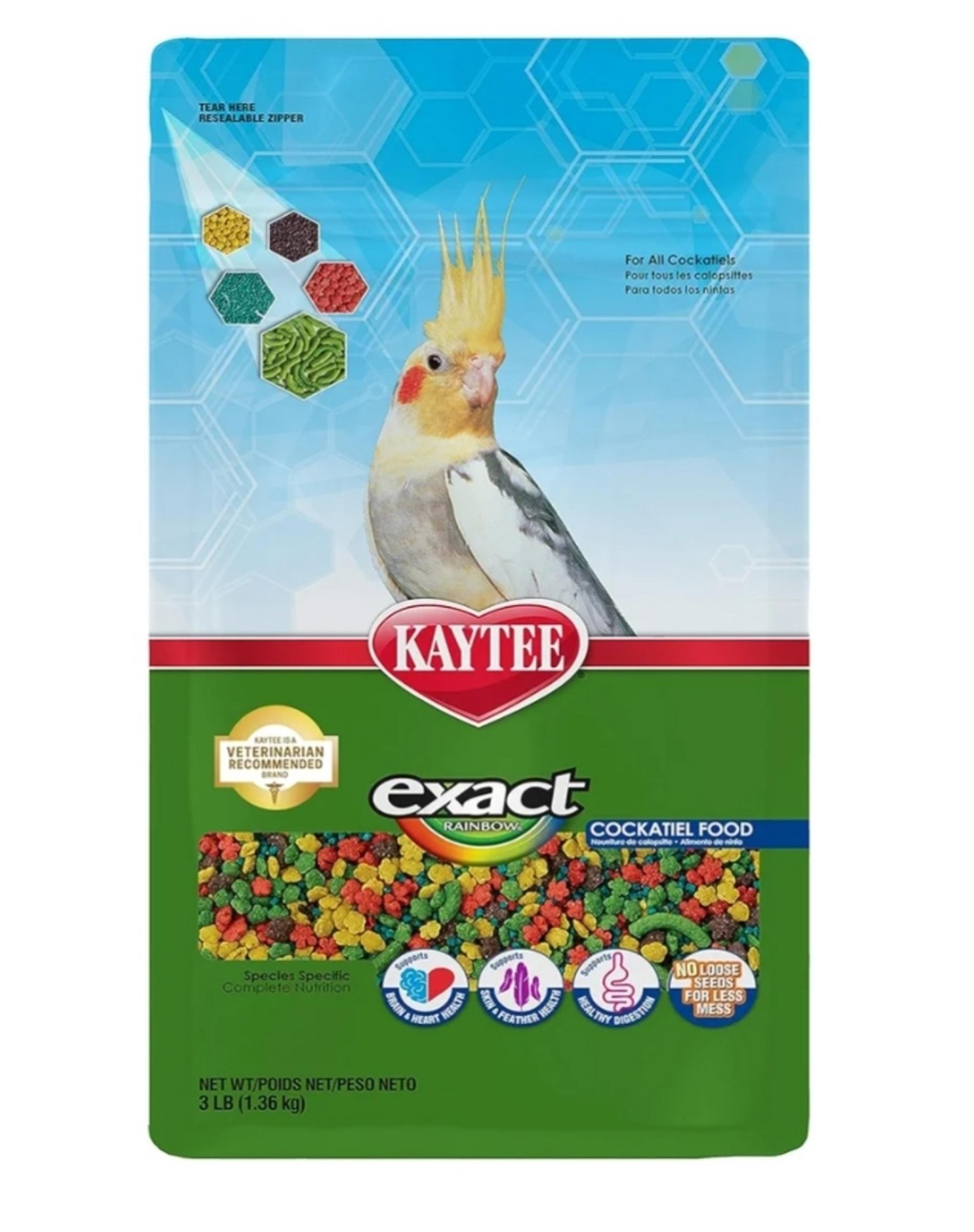Kaytee Exact Rainbow Cockatiel Bird Food- 3 lb Bags Bundle of 2 | Brand New