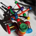 RARE Vintage Wooden Wood Rattle Learning Baby Toys Set of 4