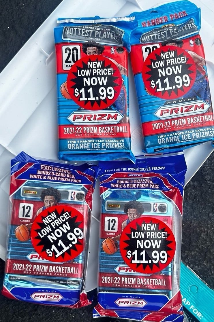 2021-22 Panini Prizm NBA Basketball (2) Cello Packs + (2) Hanger Packs - NEW!