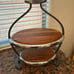 NAMBE Anvil 2 Tier Server by NEIL COHEN 2010 Serving Acacia Wood Alloy