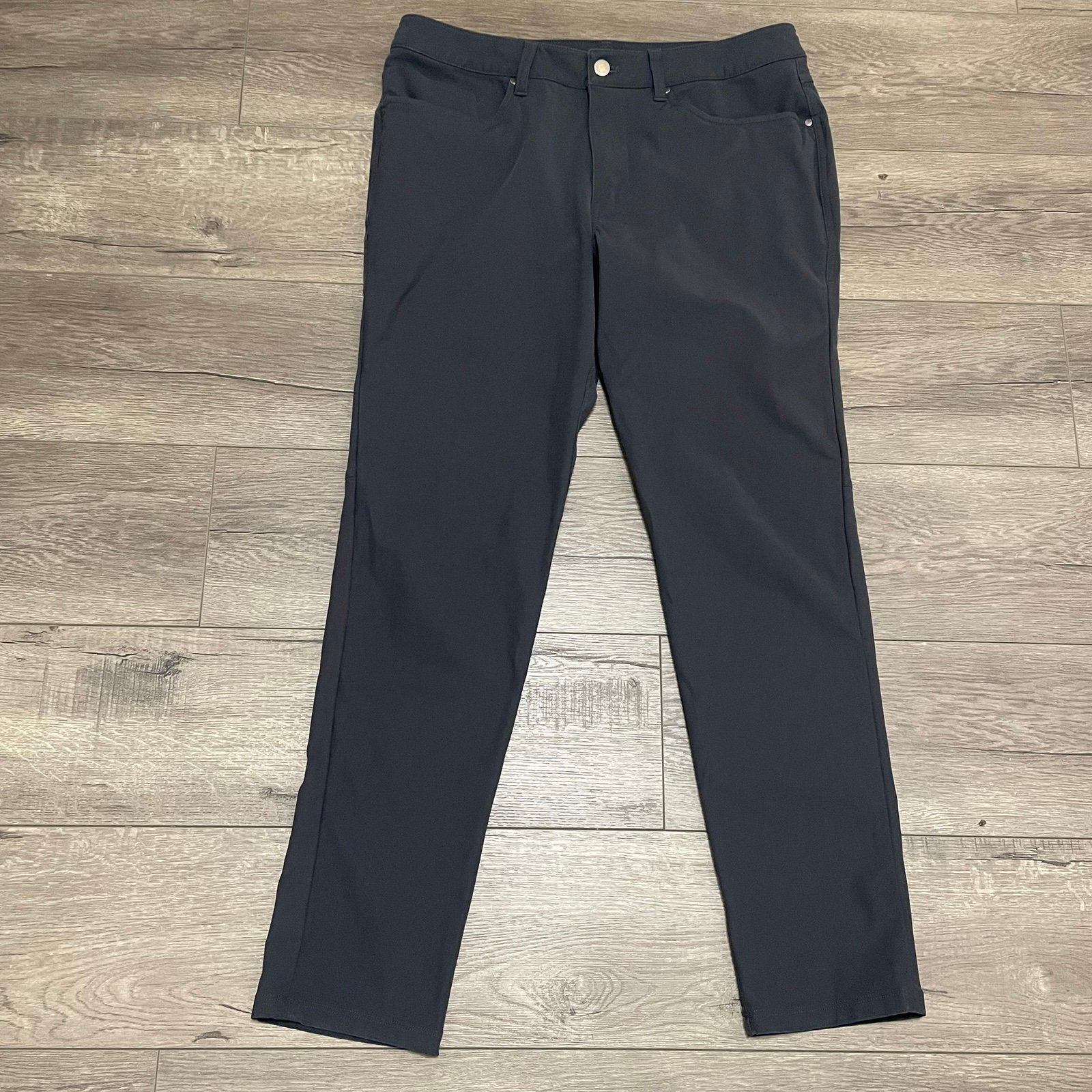 Lululemon Pants Mens ABC Warpstreme Slim Performance Preppy Dark Gray Sz 32