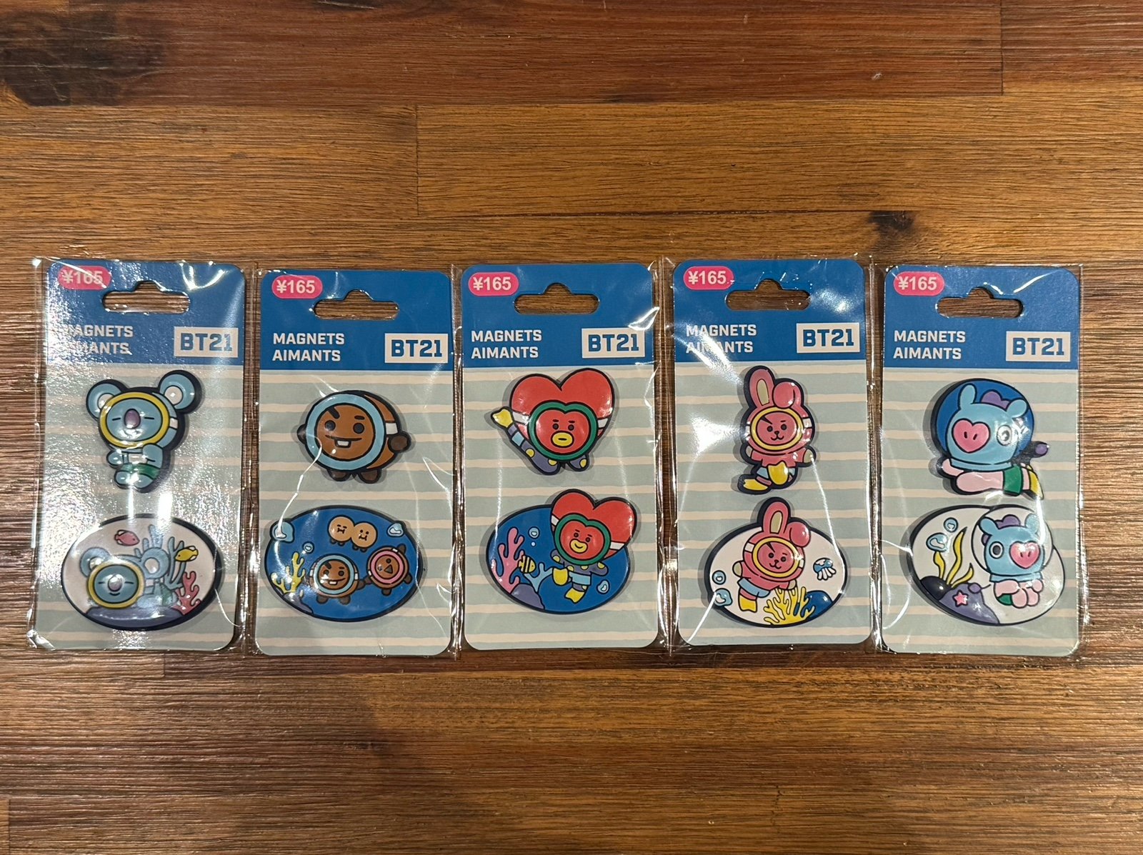 BT21 magnet set of 5