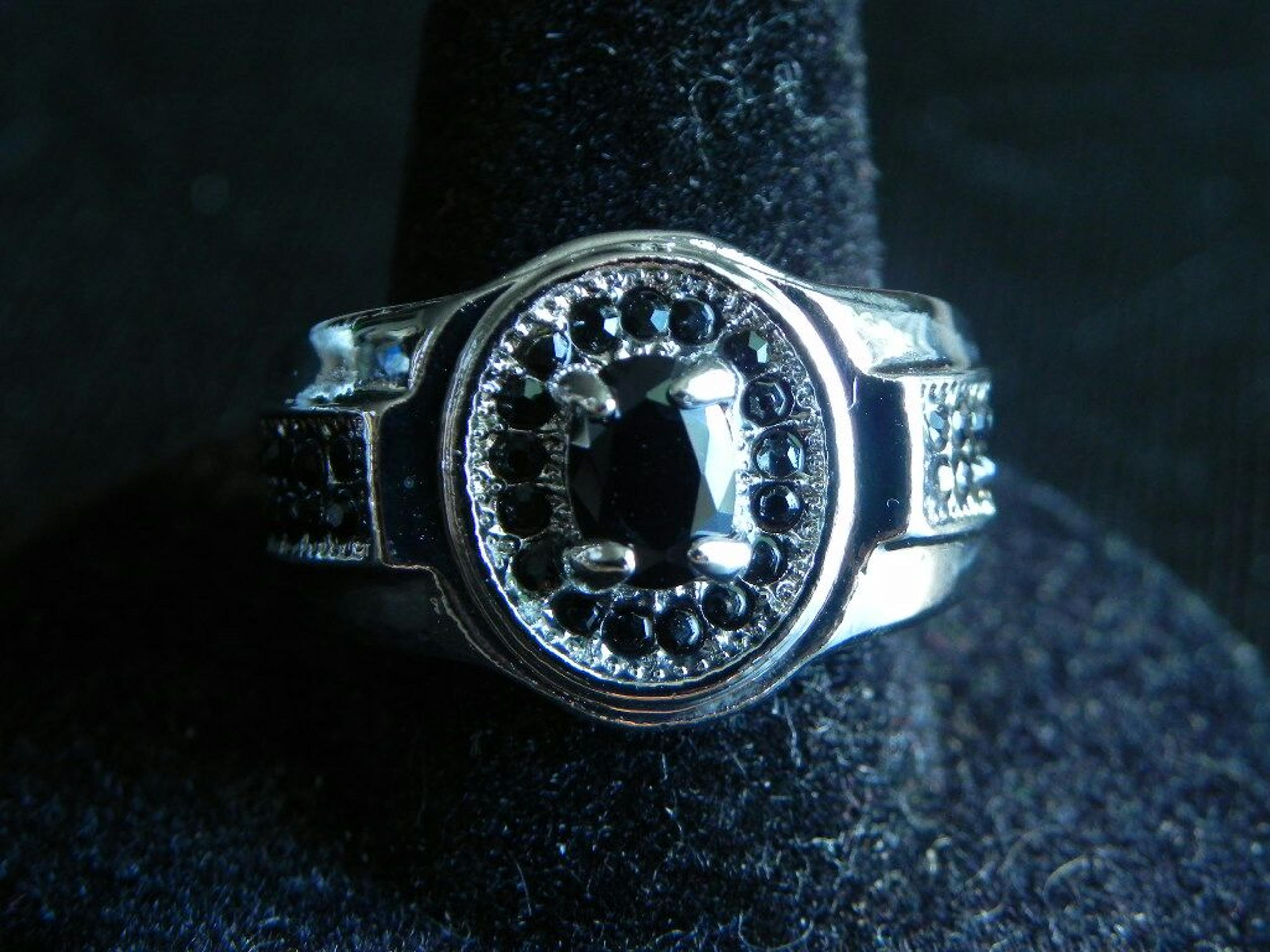 2.26ct. Oval Black Spinel Ring