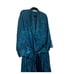 Vintage Victoria Secret Gold Label Emerald Green Satin Belted Jacquard Robe M/L
