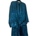 Vintage Victoria Secret Gold Label Emerald Green Satin Belted Jacquard Robe M/L
