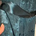 Vintage Victoria Secret Gold Label Emerald Green Satin Belted Jacquard Robe M/L