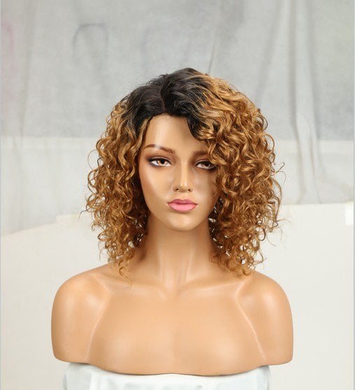 Humam hair #1b/27 16' Curly Wig