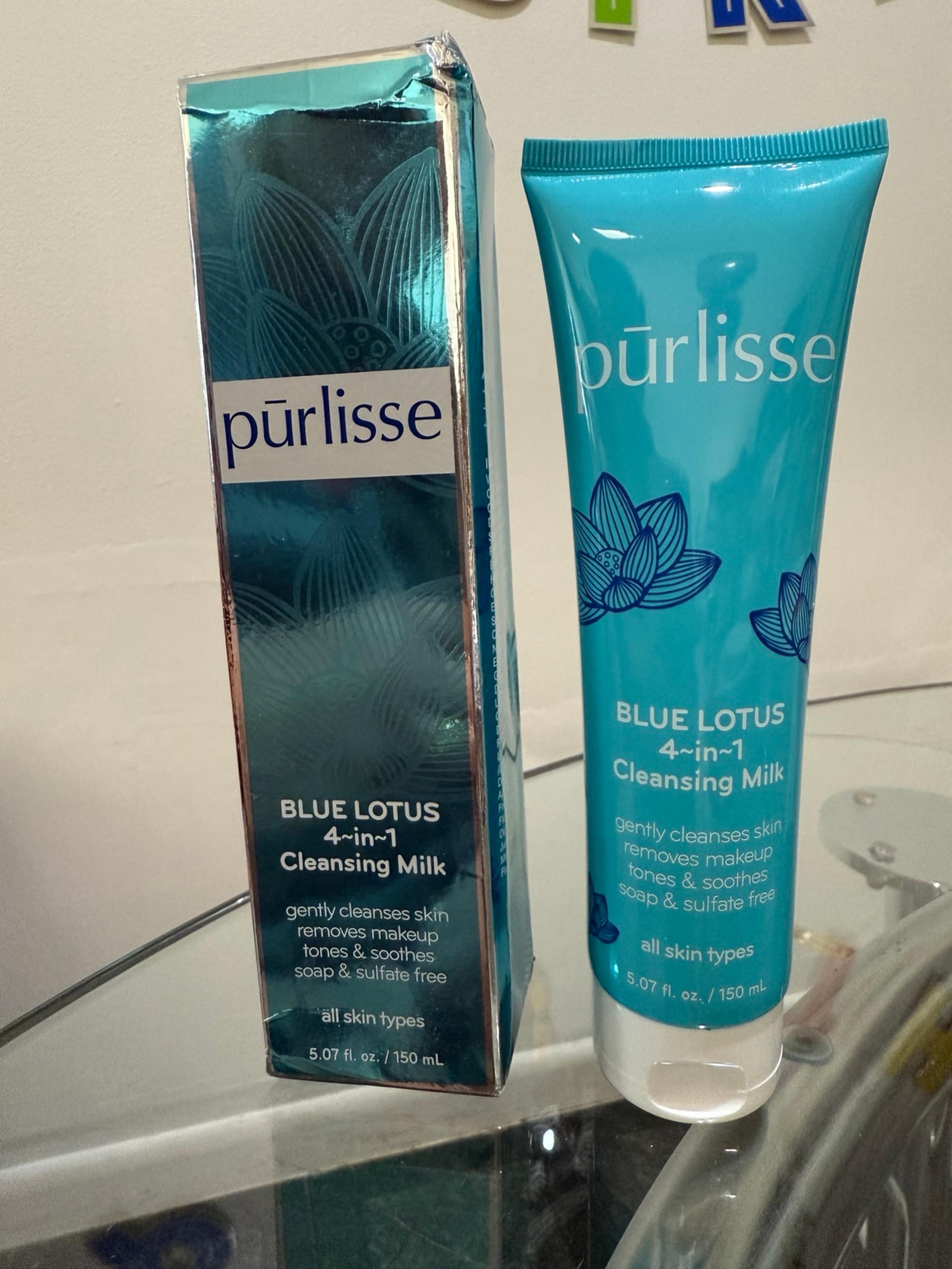 BNIB- Purlisse Blue Lotus 4 in 1 Cleansing Milk Full Size 5.07 oz- SEALED
