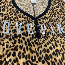 VS PINK LEOPARD CHEETAH ONESIE LARGE