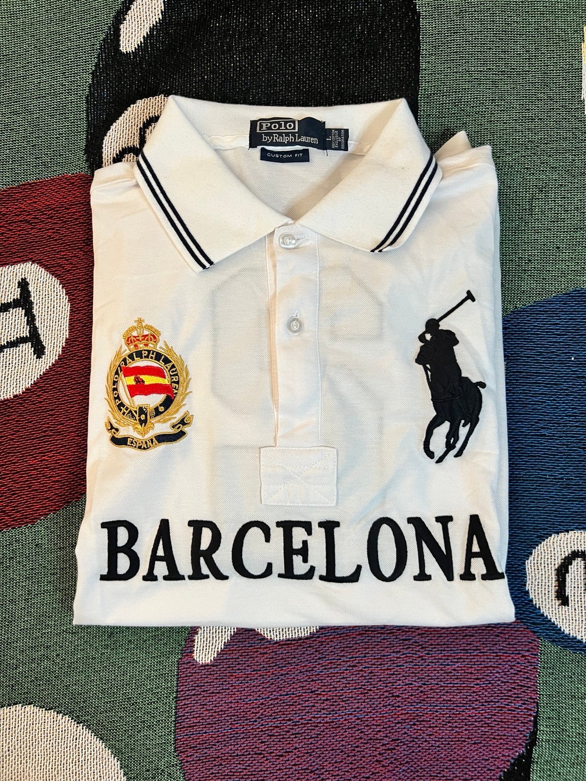Vintage Cheif Keef barcelona polo Ralph Lauren big logo polos