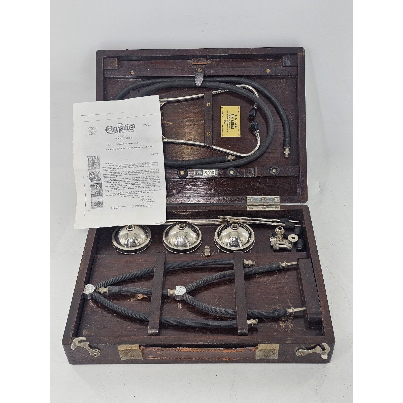 The Capac Co. BinAural Detection Location & Comparison Of Sound Stethoscope