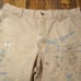Carhartt B11 BRN Brown Paint Splatter Carpenter Pants Size 37 x 28