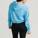 ZYIA ACTIVE Sky Blue Uppercut Cropped Spell-Out Cotton Pullover Hoodie Size XS
