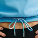 ZYIA ACTIVE Sky Blue Uppercut Cropped Spell-Out Cotton Pullover Hoodie Size XS