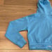 ZYIA ACTIVE Sky Blue Uppercut Cropped Spell-Out Cotton Pullover Hoodie Size XS