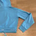 ZYIA ACTIVE Sky Blue Uppercut Cropped Spell-Out Cotton Pullover Hoodie Size XS