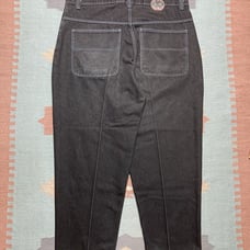 Vintage y2k super baggy jeans wide leg black goth grunge skater hip hop 45x30