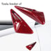New Tesla Model 3 / Model Y Real Carbon Fiber Red Side Fender Camera Vent Cover