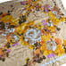 Christian Dior Floral Square Scarf, Yellow & Brown, High-Quality Fabric