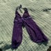 Dreamgirl purple sweater though cutout top