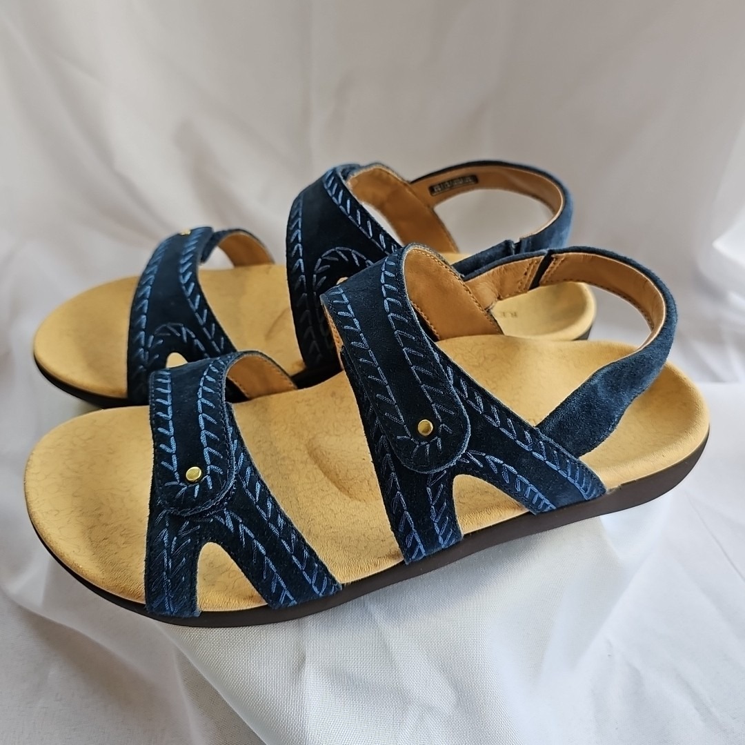 Revitalign Orthotic Suede Hook And Loop Sandal-Blue-Size 9B NEW-A687172
