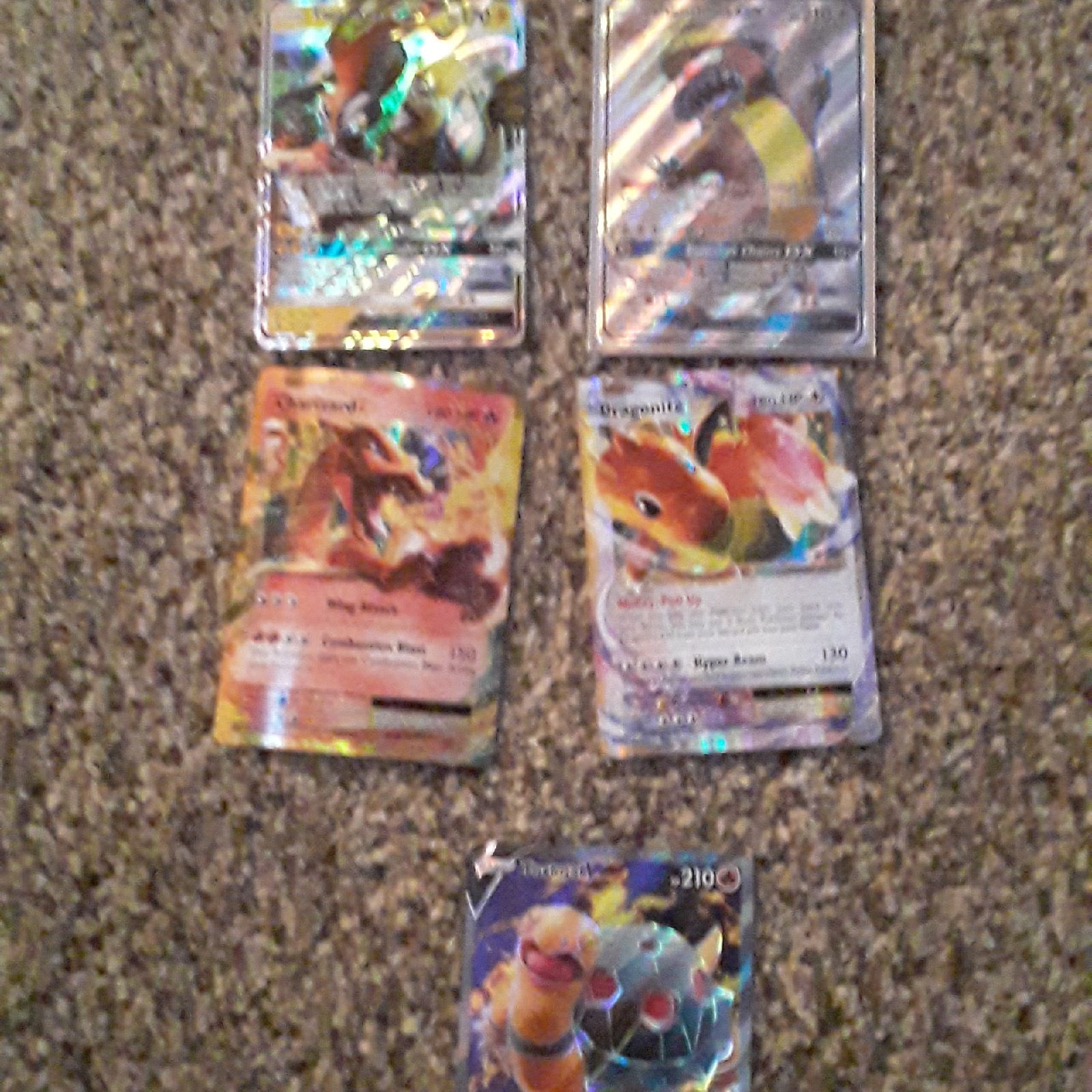 5 EX and GX pokemon cards such as Tapu K