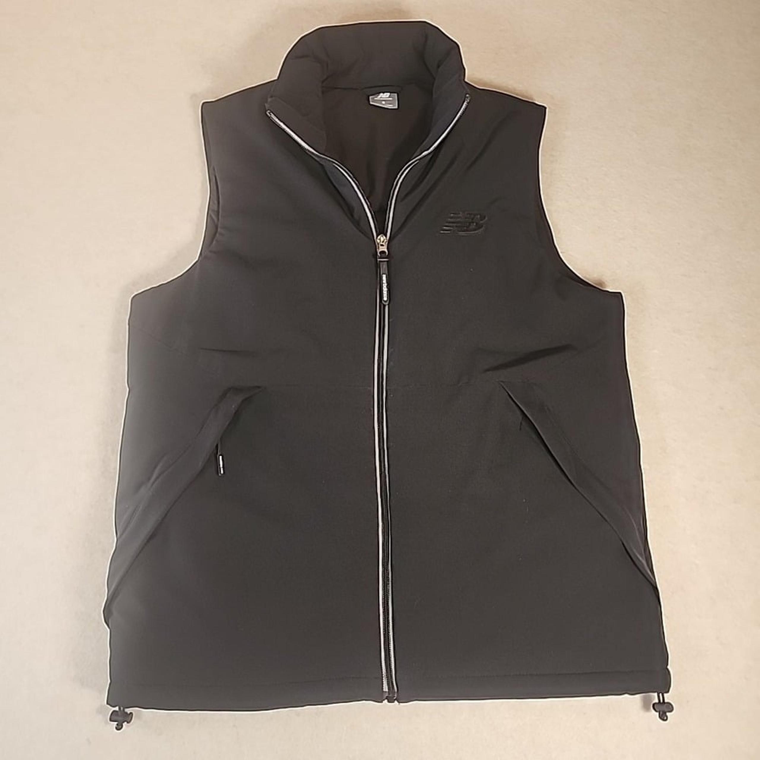 New Balance Men's Puffer Vest Size Small Black Tech Gorpcore Insulated Running