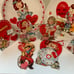 Vintage Valentines Day decor and Plates set of 8