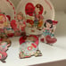 Vintage Valentines Day decor and Plates set of 8