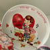 Vintage Valentines Day decor and Plates set of 8